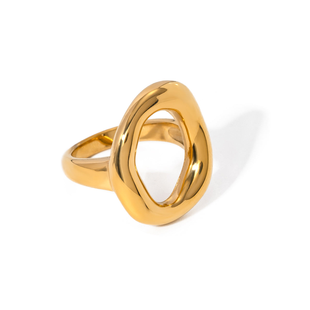 OVAL RING GOLD-PLATED