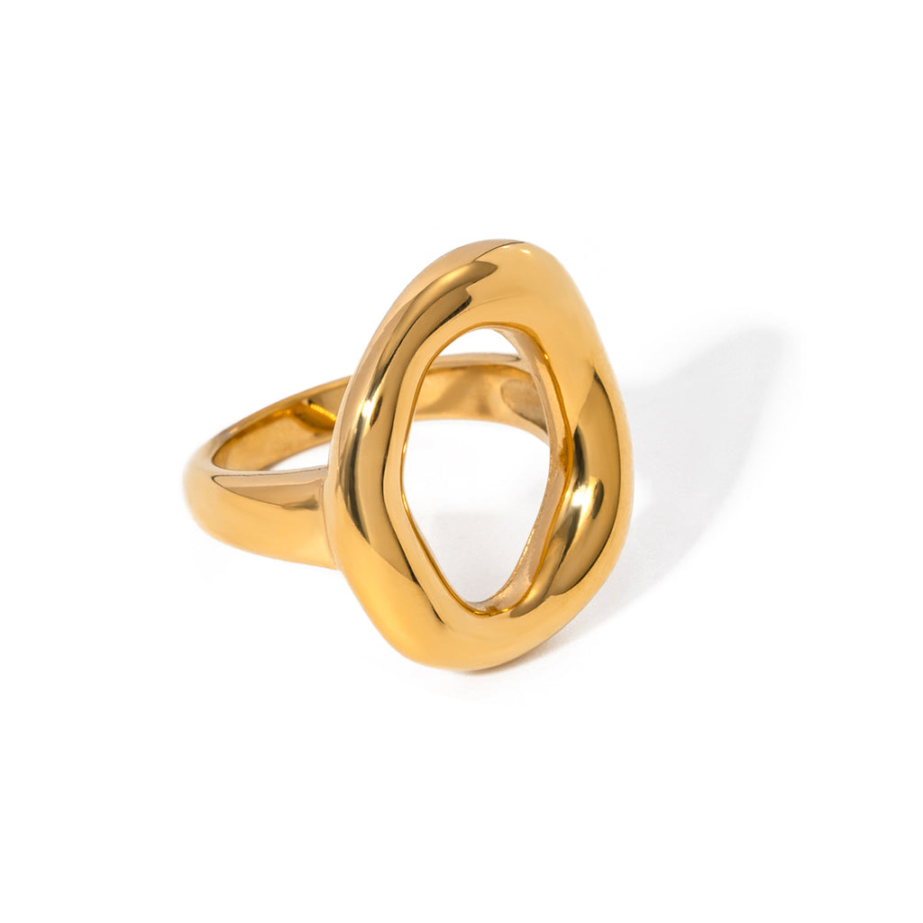 OVAL RING GOLD-PLATED