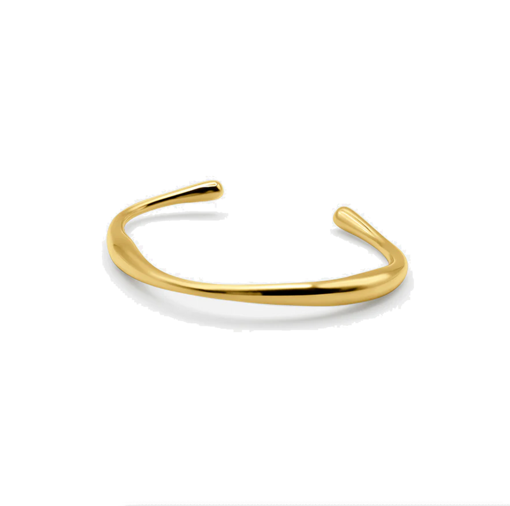 OVAL CUFF BRACELET GOLD-PLATED