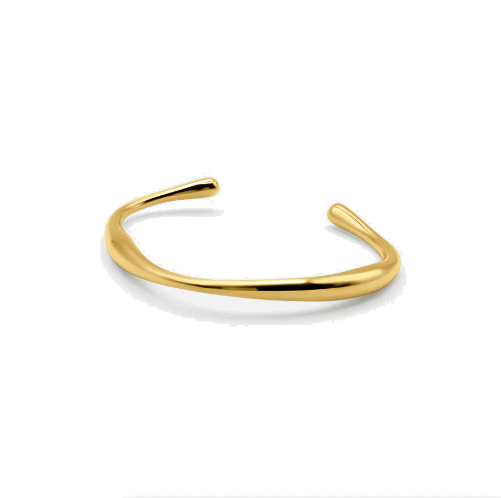 OVAL CUFF BRACELET GOLD-PLATED