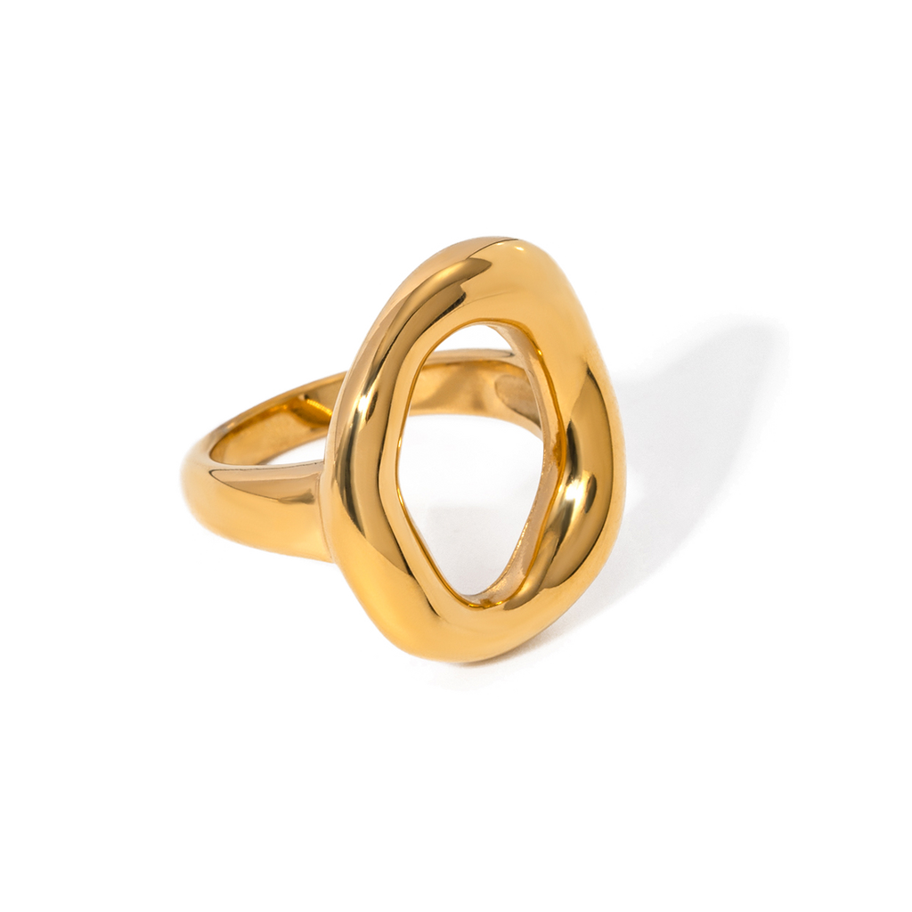 OVAL RING GOLD-PLATED