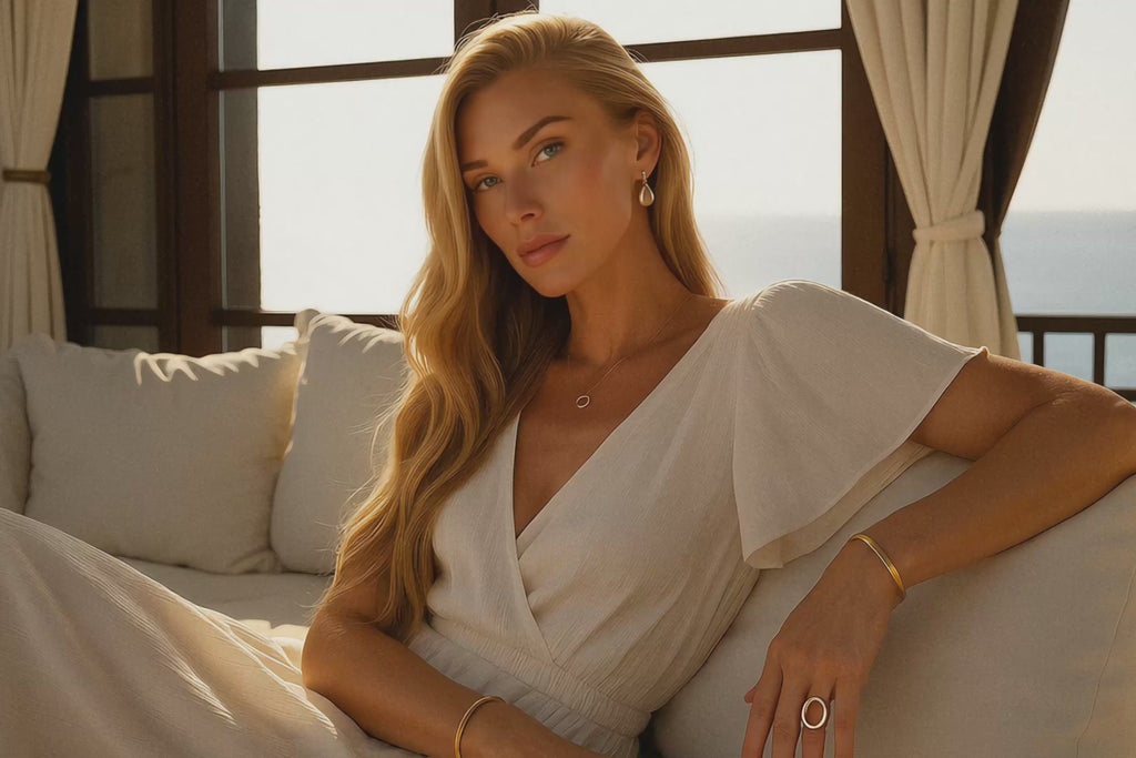 OVAL CUFF BRACELET GOLD-PLATED