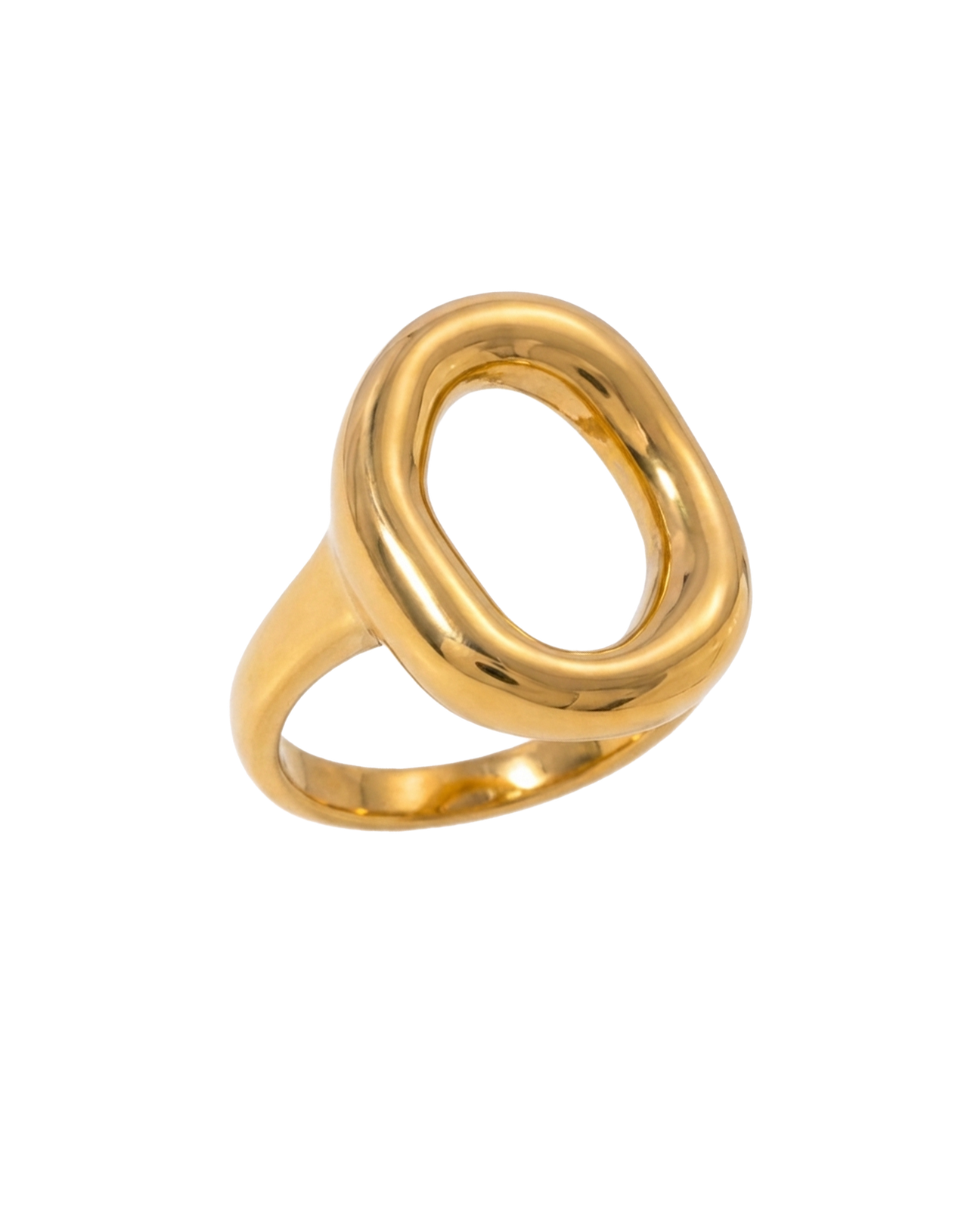 OVAL RING GOLD-PLATED