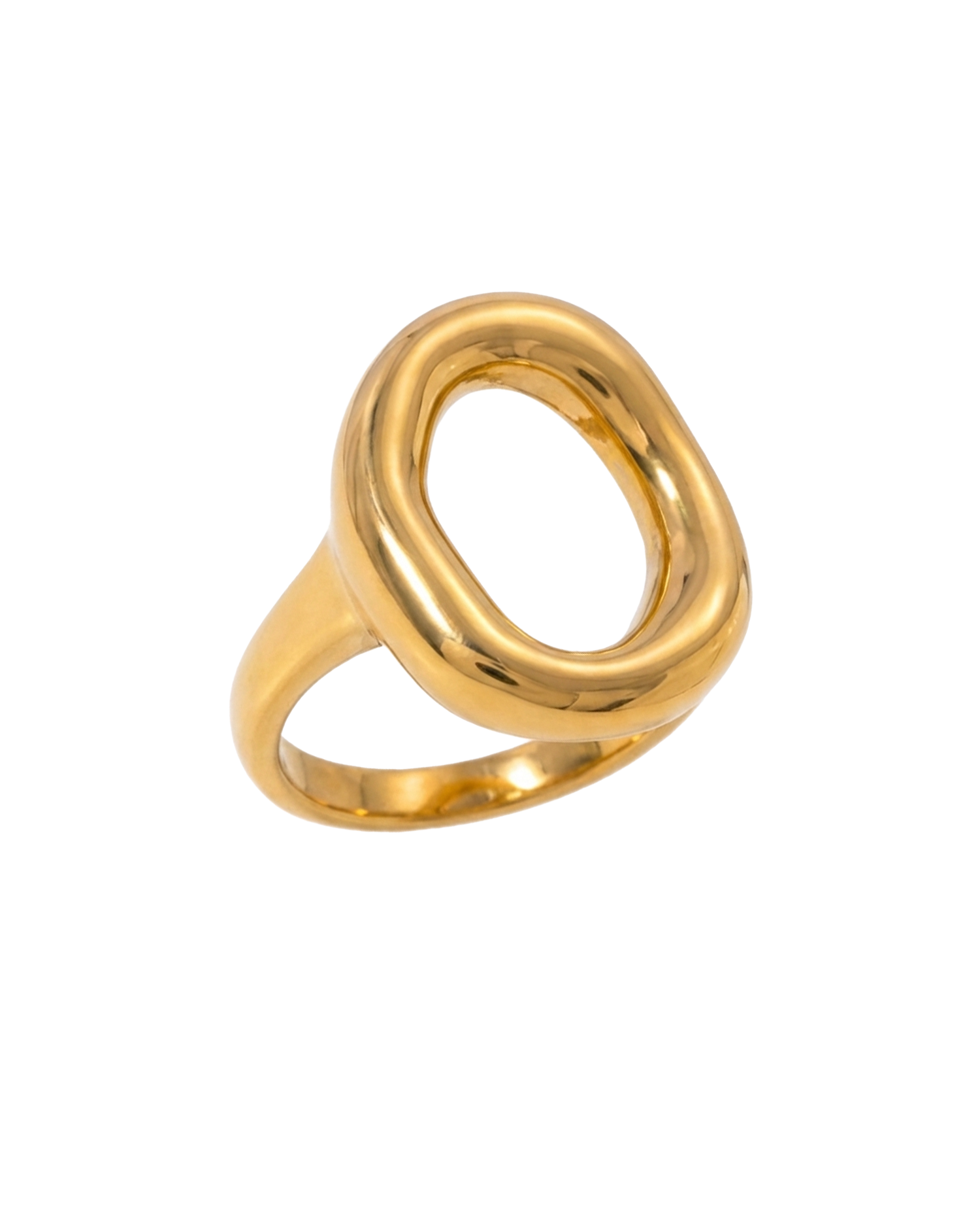 OVAL RING GOLD-PLATED