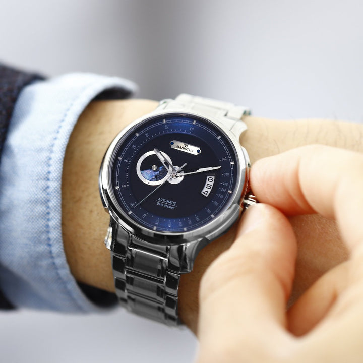 Best Automatic Men's Watch | DATE-MASTER 42mm Silver blue dial German