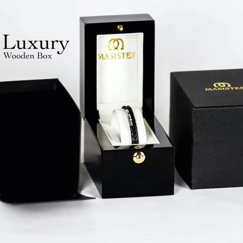 SUIVRE | LEATHER BRACELET | BROWN -in ROSE GOLD - MASISTES