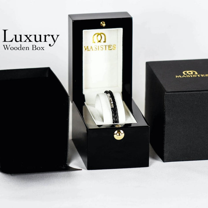 SUIVRE | LEATHER BRACELET | BROWN -in ROSE GOLD - MASISTES