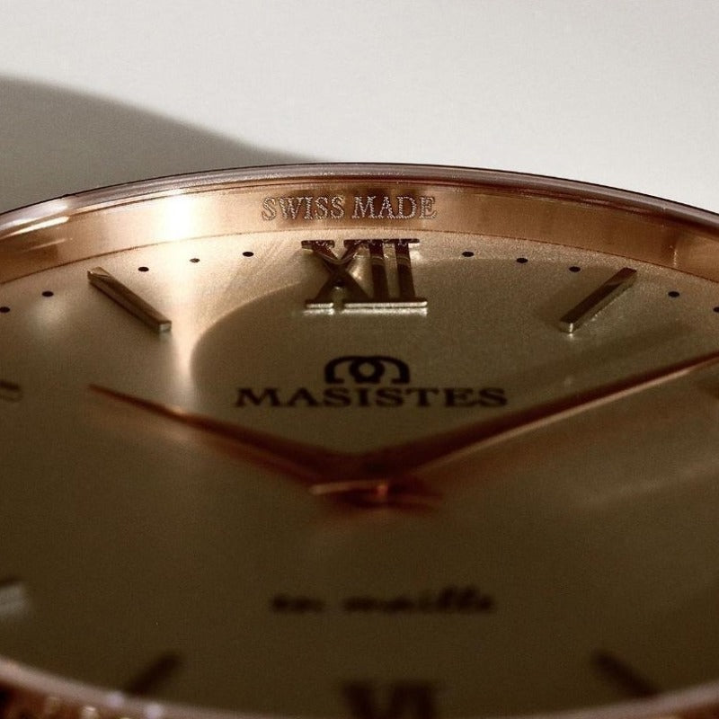En Maille | 36MM | STEEL IN ROSE GOLD-MESH - MASISTES