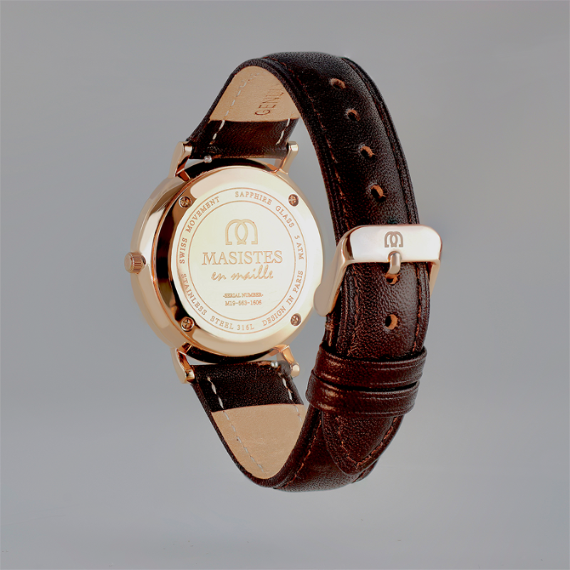 Classic En-Maille | ROSE GOLD / BROWN LEATHER / 36MM | Women's Watch