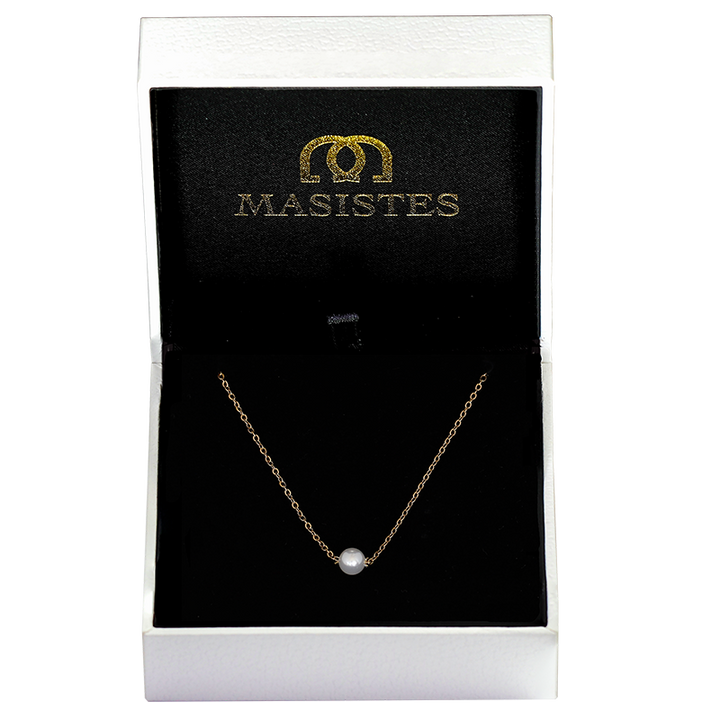 PEARL NECKLACE |  JEWELRY:18K GOLD PLATED | PEARL NECKLACE |MASISTES